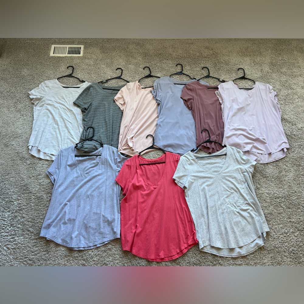 9 Lululemon Women’s Love tshirt vneck and scoop neck
